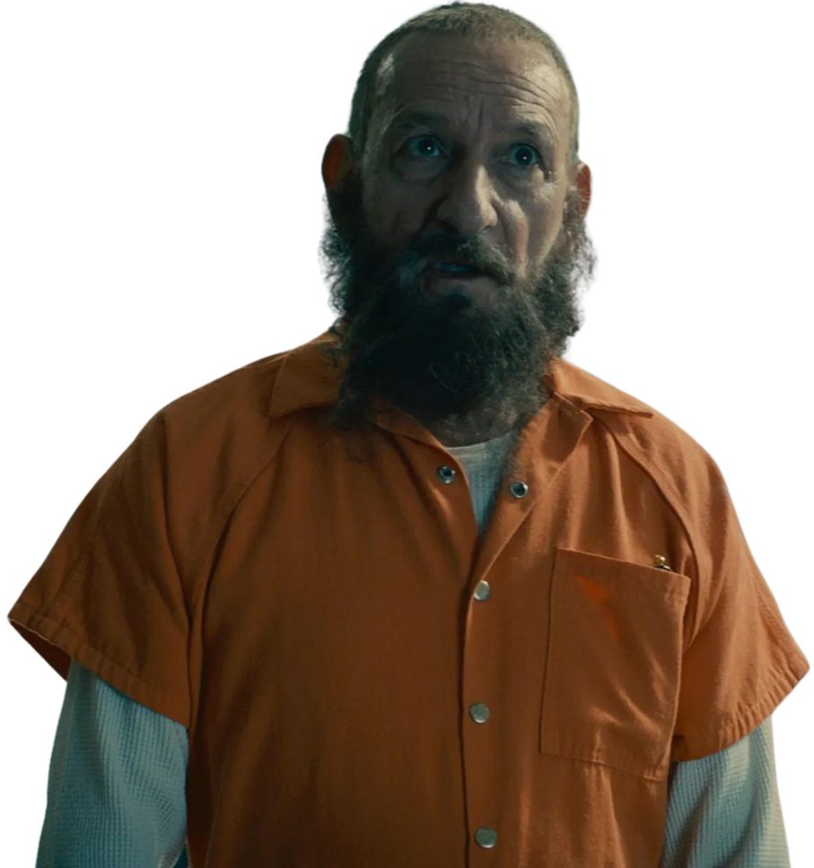 Trevor Slattery in prison garments