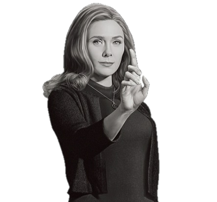 Wanda Maximoff in Black and White